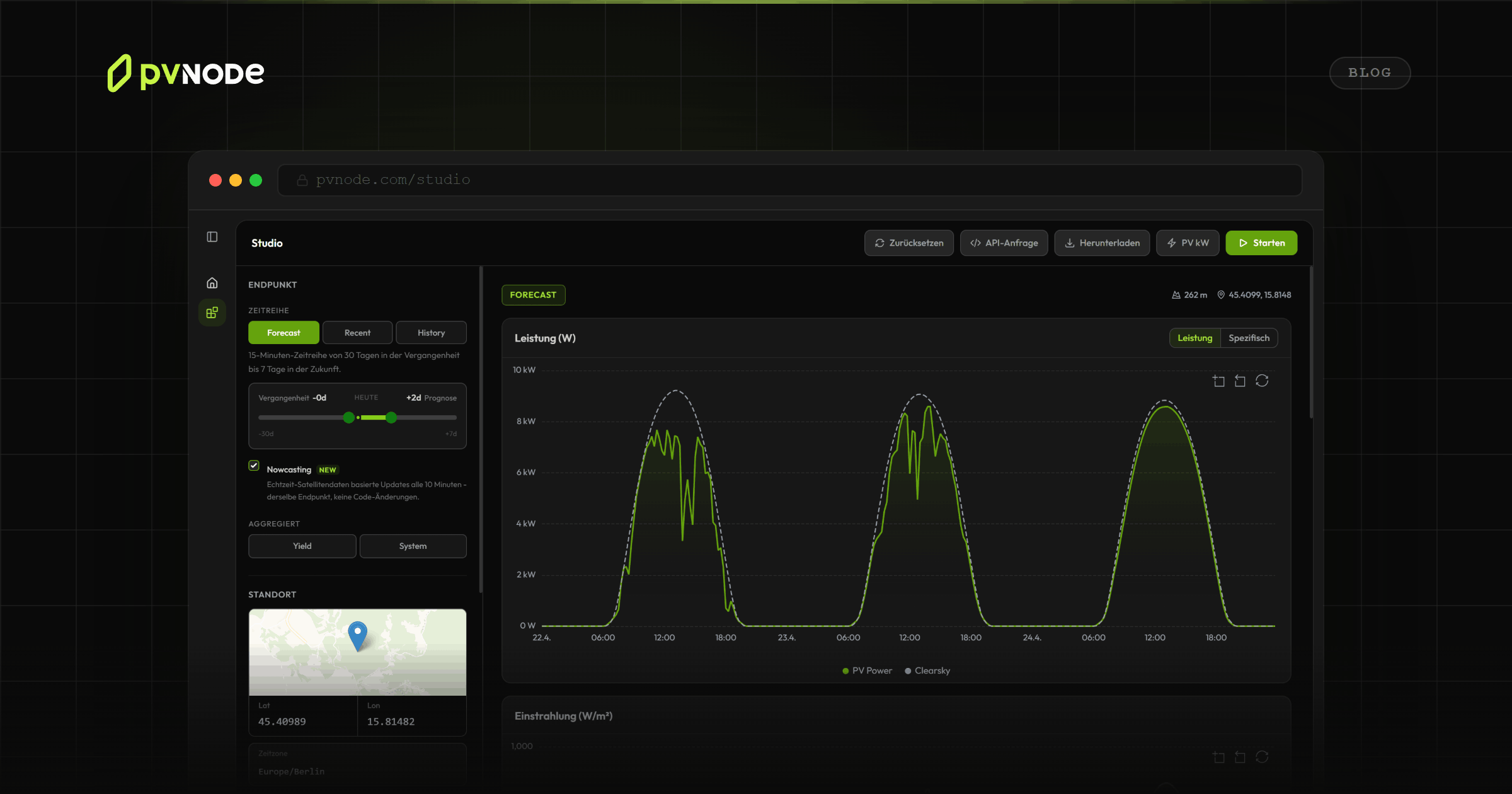 Nowcasting, Self-Service & neues Dashboard: 3 Updates für pvnode