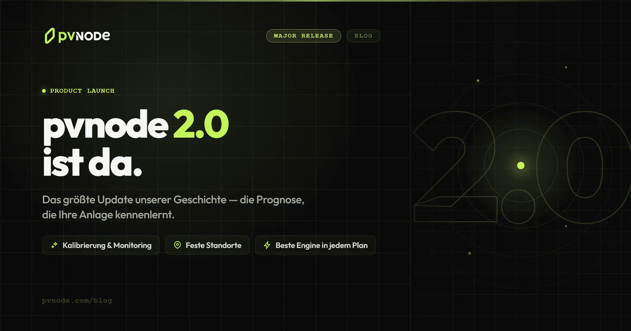 pvnode 2.0 ist da: Prognosen, kalibriert auf Ihre reale Anlage, feste Standorte und unsere fortschrittlichste Engine in jedem Plan