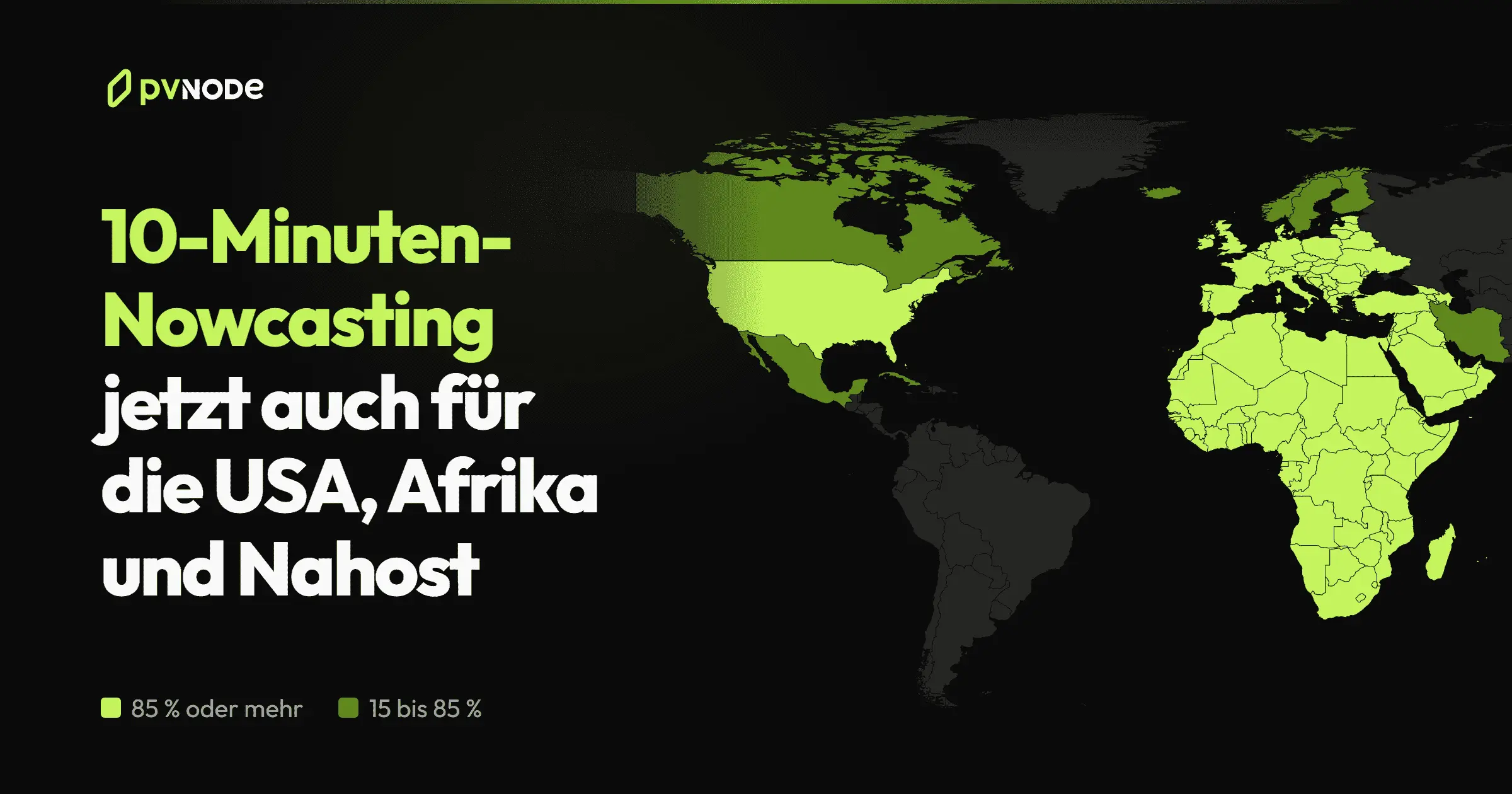 10-Minuten-Nowcasting jetzt auch für die USA, Afrika und den Nahen Osten